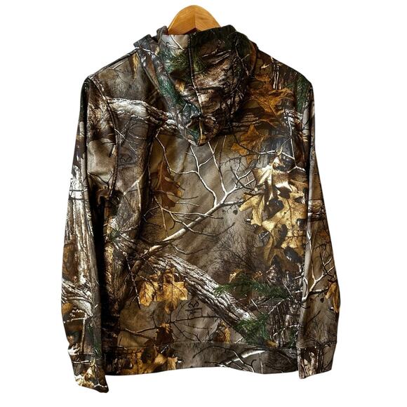 Realtree Cottonwood Canyon Women’s Camo Print Logo Hoodie Brown Pink Size Small - Picture 2 of 8